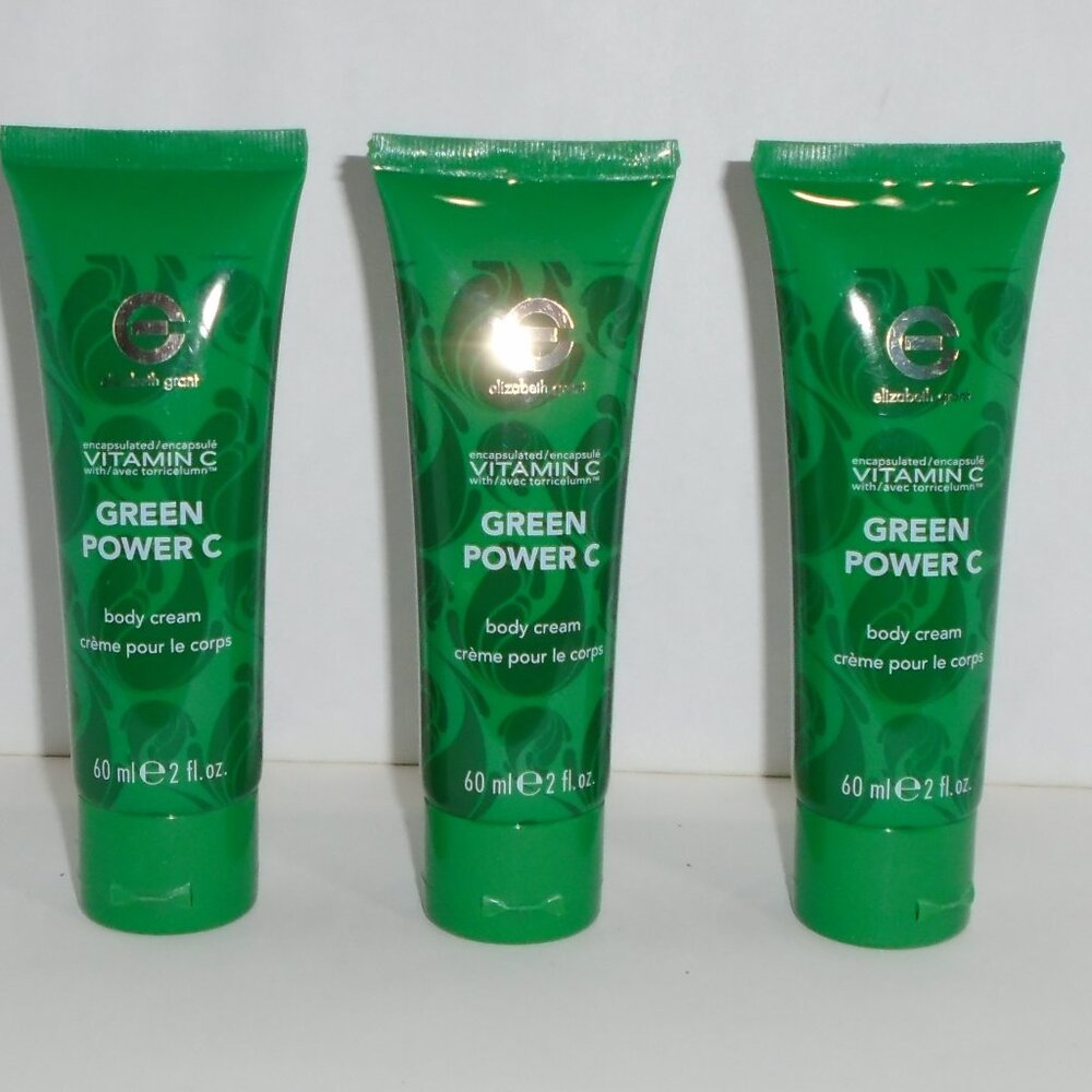 Elizabeth Grant Green Power C Body Cream *Lot of 3 Tubes *60ml each *180ml Total